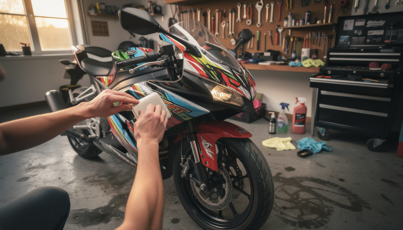 découvrez comment poser facilement un kit déco sur une moto 50cc : préparation des carénages, astuces de pose et conseils pour un résultat sans bulles.