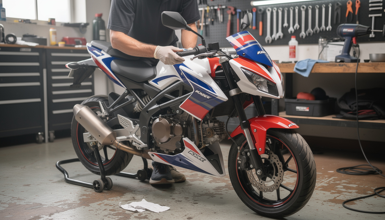 Comment poser un kit déco sur une moto 50cc