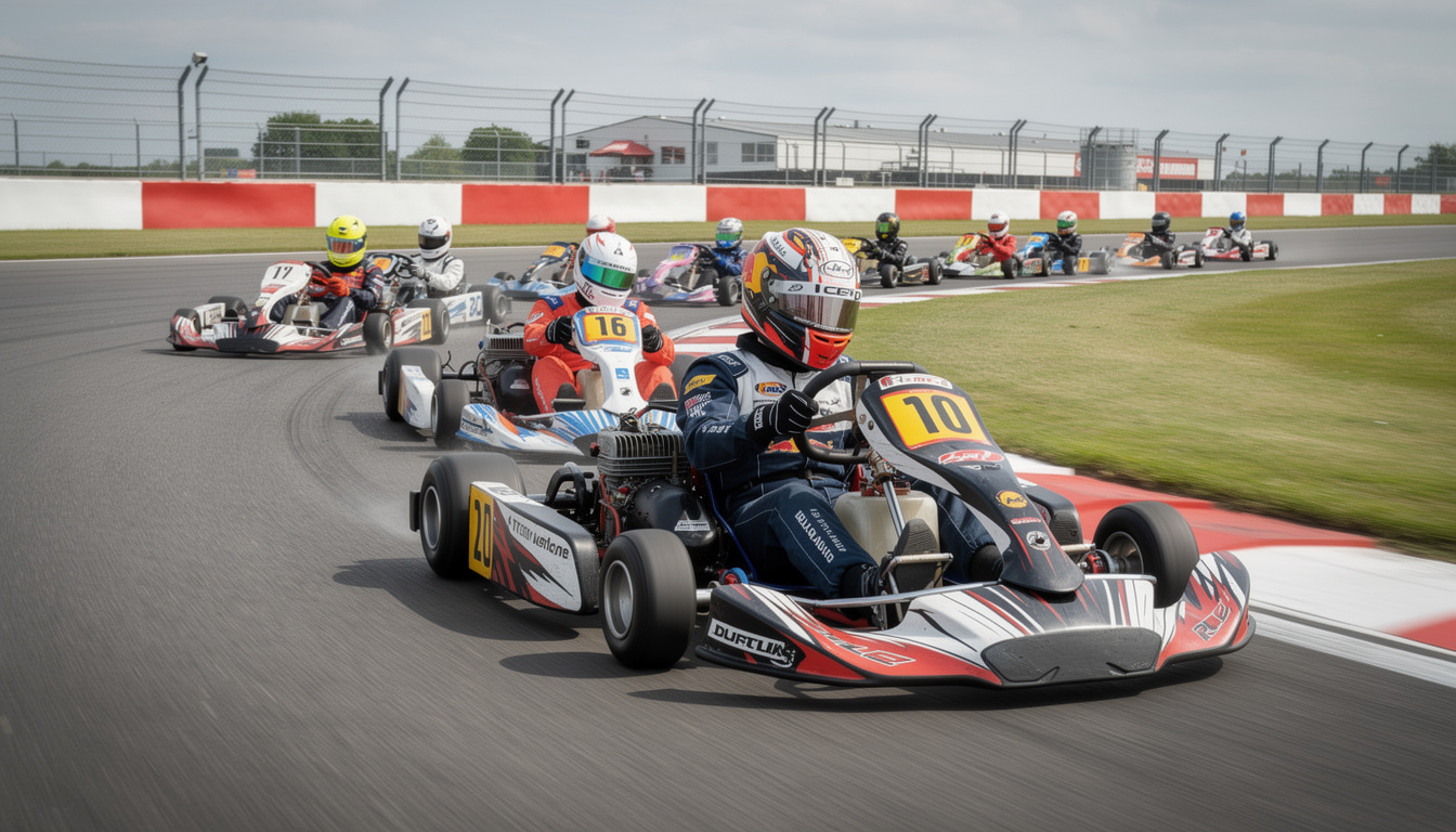 revivez la performance impressionnante de verstappen qui domine facilement 100 concurrents lors d'une course de karting intense et spectaculaire.