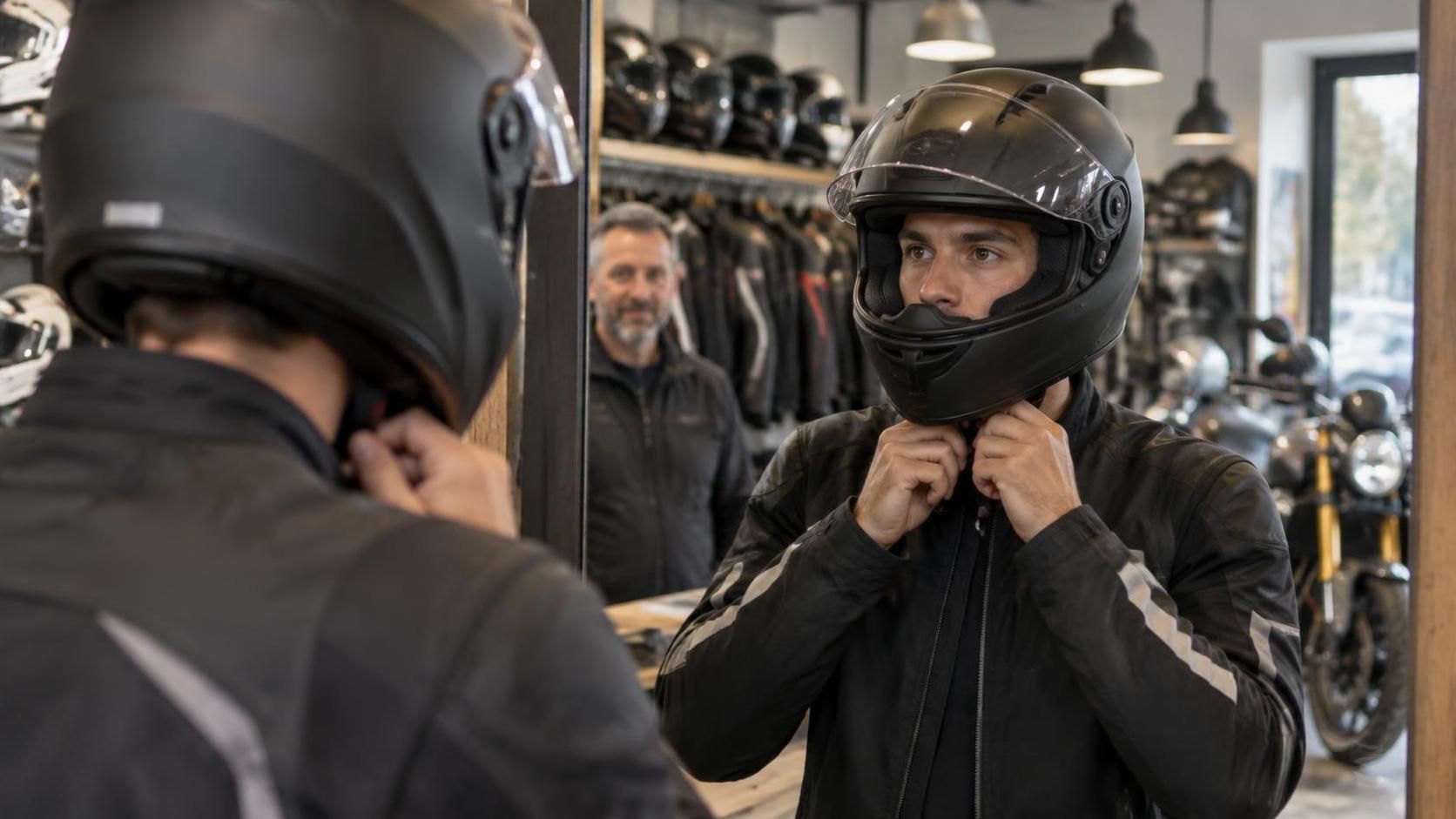 découvrez comment reconnaître un casque moto confortable dès l’essayage : ajustement, maintien et points de pression à vérifier.