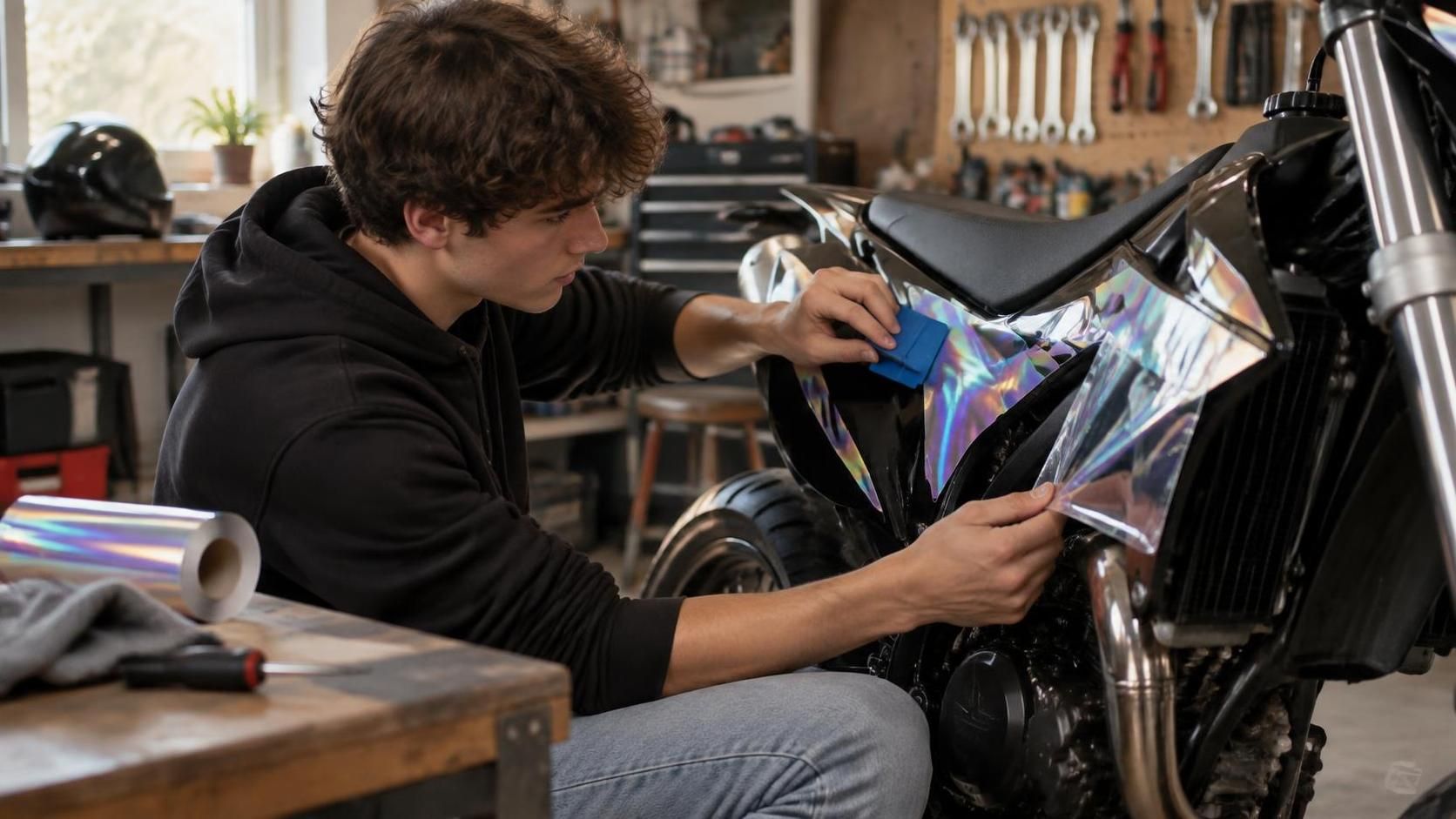 découvrez comment réussir les courbes d’une 50cc avec un kit déco holographique : préparation, pose et astuces pour un rendu net et sans plis.