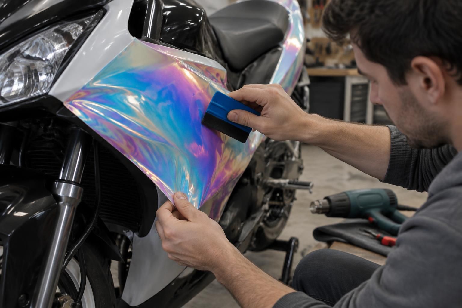 Kit déco holographique : comment réussir les courbes d’une 50cc