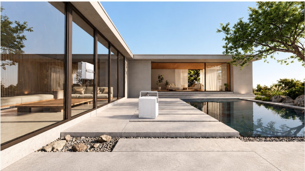 MOVA sort son robot lave-vitres T1 Station
