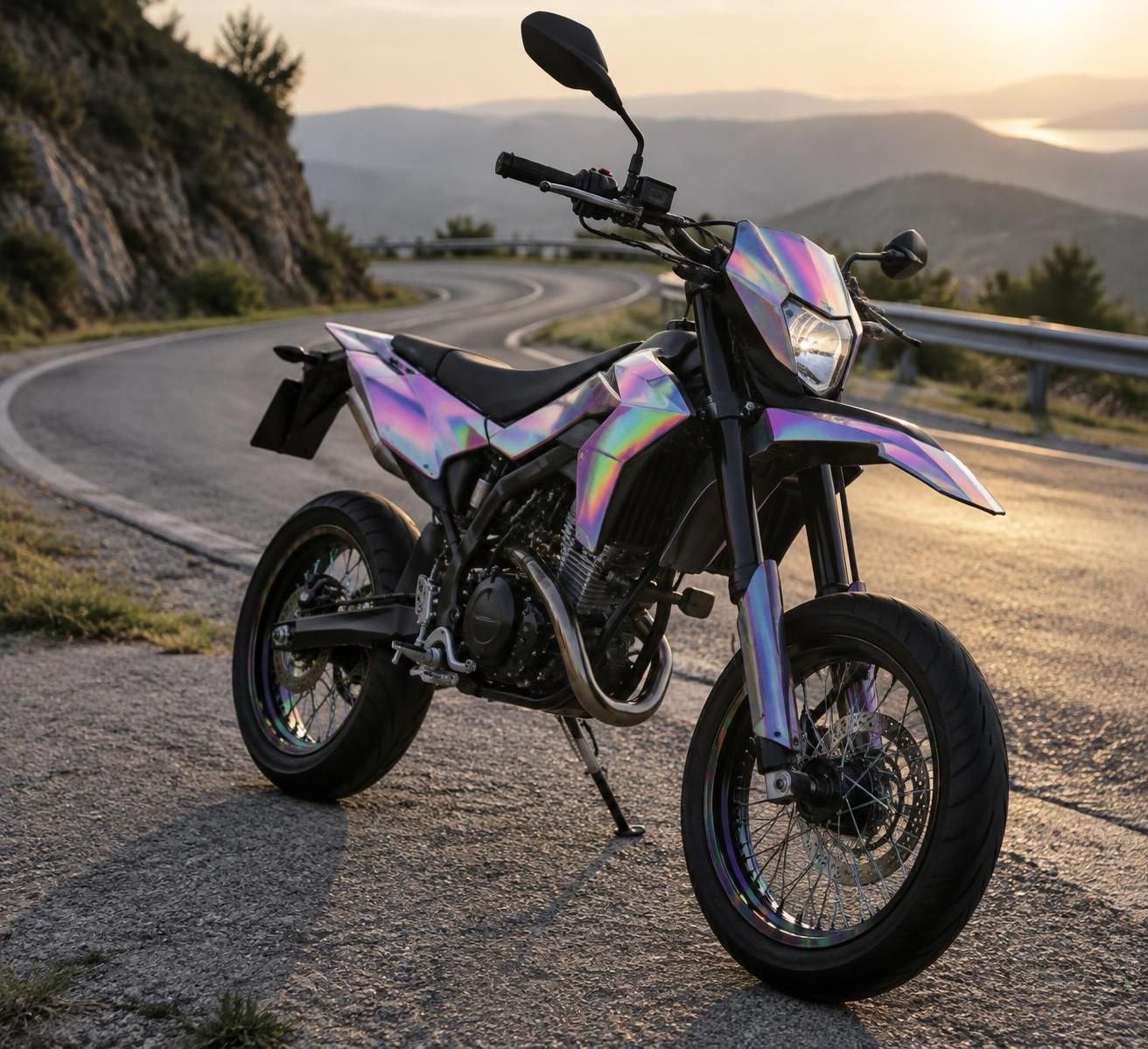 découvrez comment un kit déco holographique transforme votre 50cc avec des reflets changeants et un style unique qui attire tous les regards.